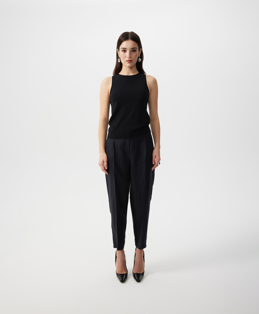 Топ полуприлегающего силуэта GLVR, цвет: Черный, 126G21GAC3807 купить онлайн