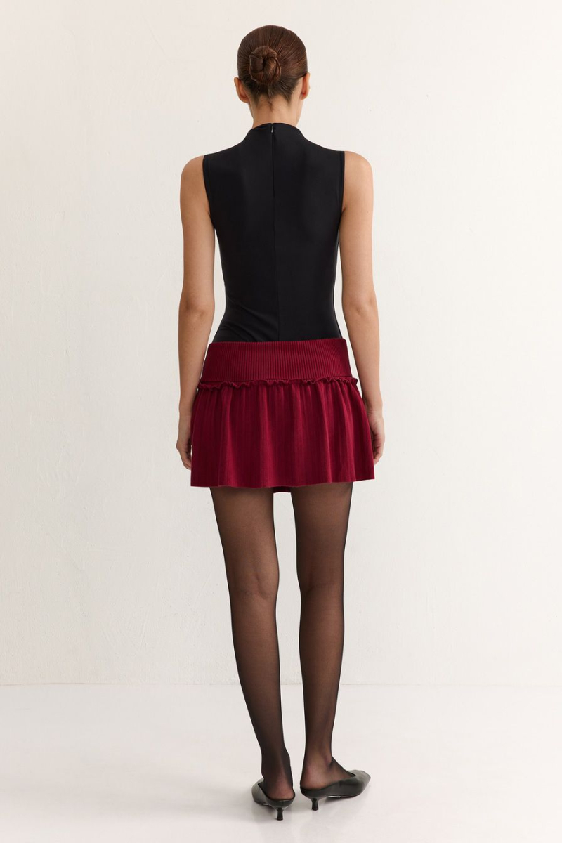 Юбка из смесовой вискозы TOPTOP, цвет: Бордовый, TT.070.17943.330 купить онлайн Юбка из смесовой вискозы TOPTOP, цвет: Бордовый, TT.070.17943.330 купить онлайн