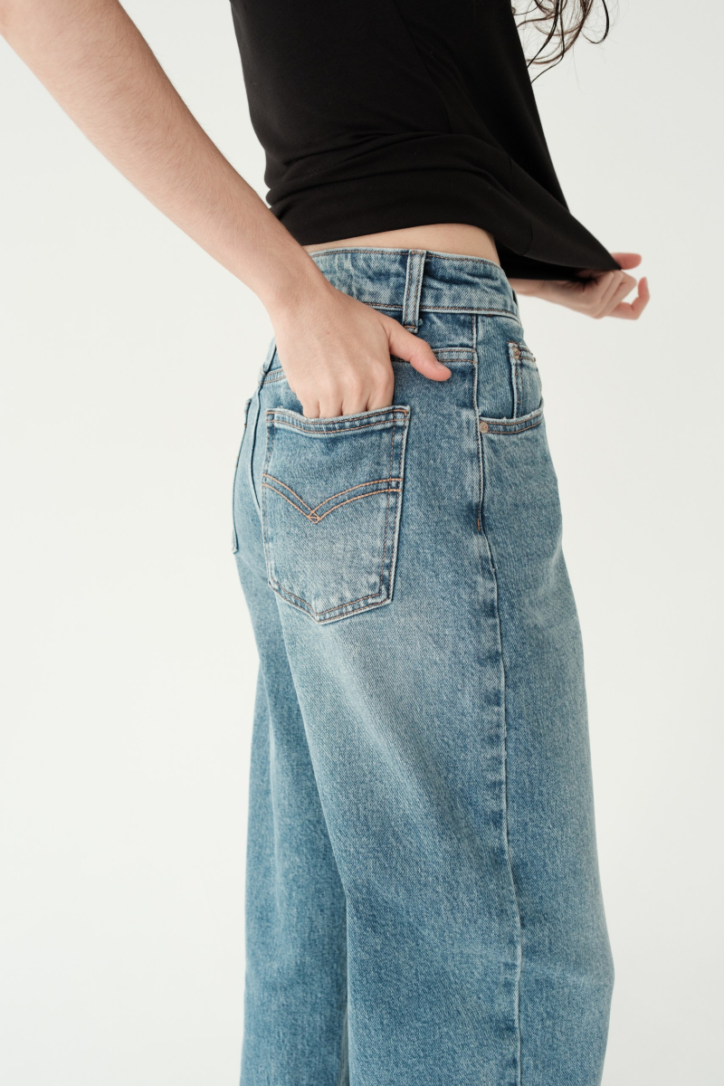 Джинсы прямого кроя НИ ИМЕНИ, НИ ПОХОЖИХ, цвет: синий, 00-00000254 купить онлайн