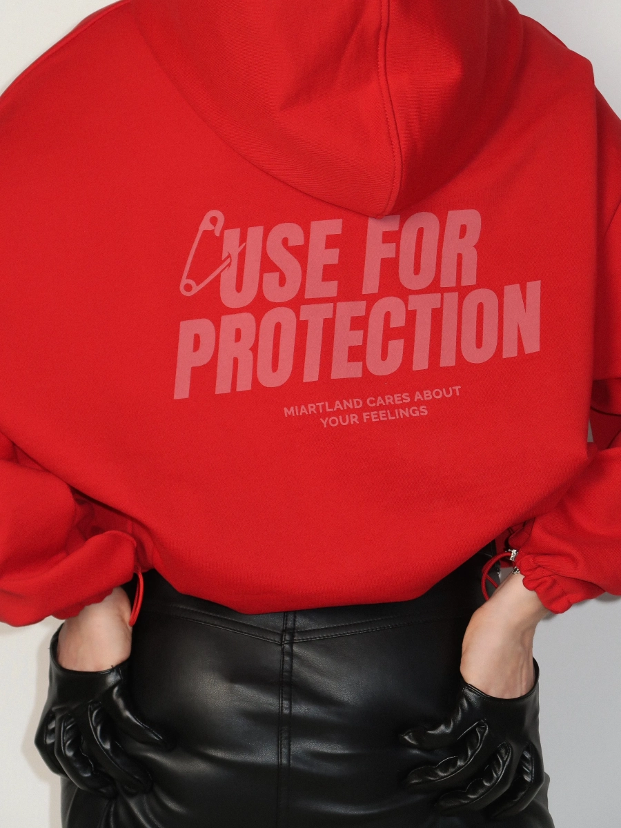 Худи «NO ROMANTIC» MIARTLAND, цвет: красный НФ/00000855 | новая женская коллекция купить онлайн