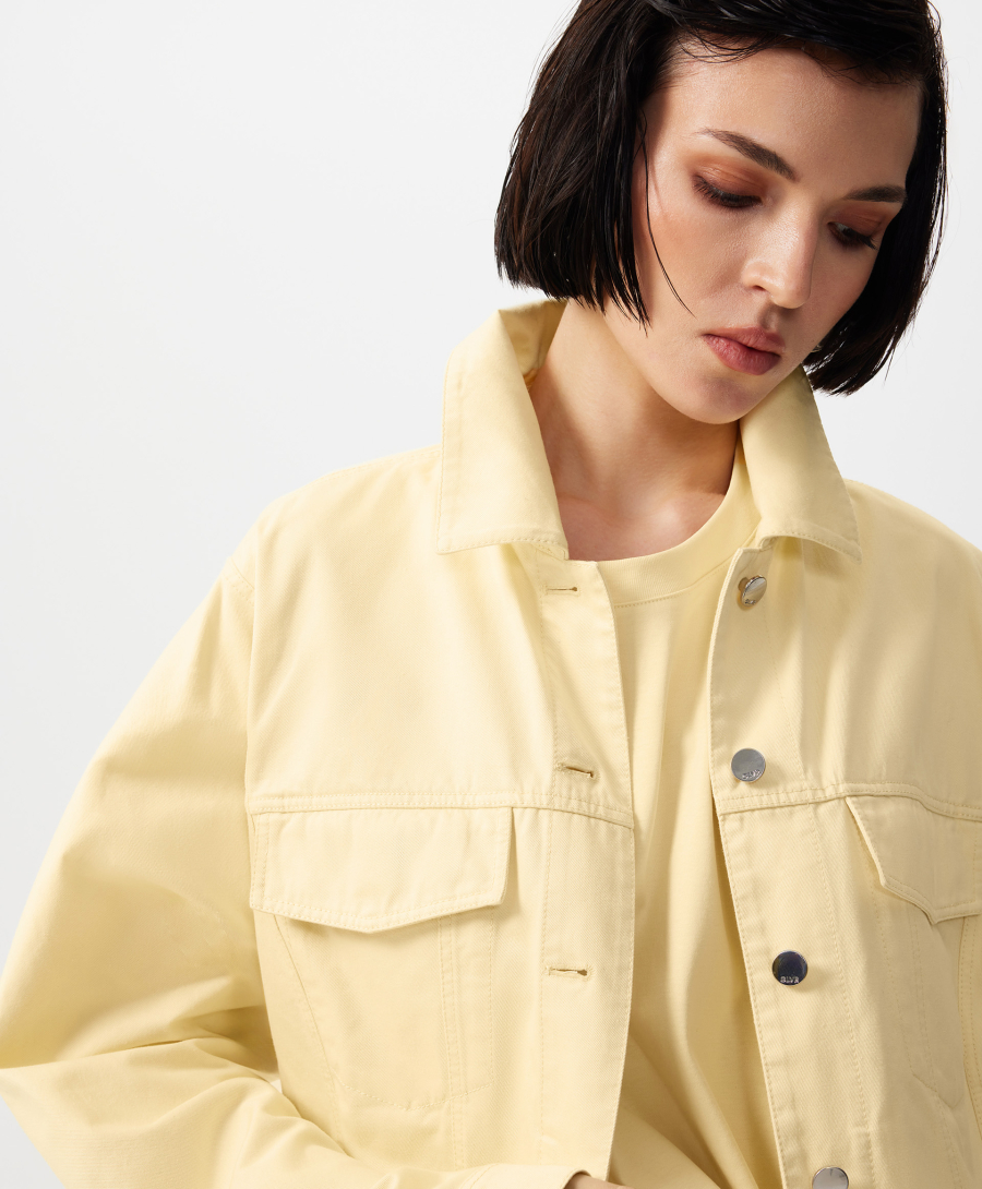 Куртка с рукавами летучая мышь GLVR, цвет: Желтый, 126G24GAC4101 купить онлайн