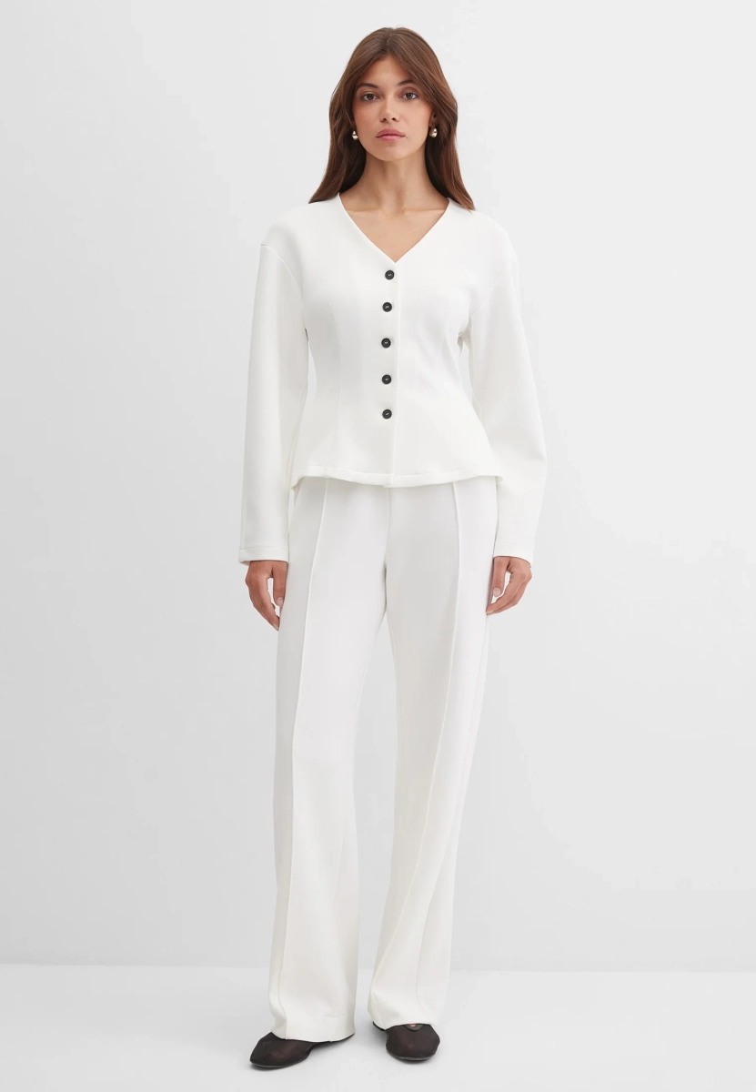 Кардиган из ткани интерлок Marou, цвет: молочный Mar_26021401 | новая женская коллекция купить онлайн