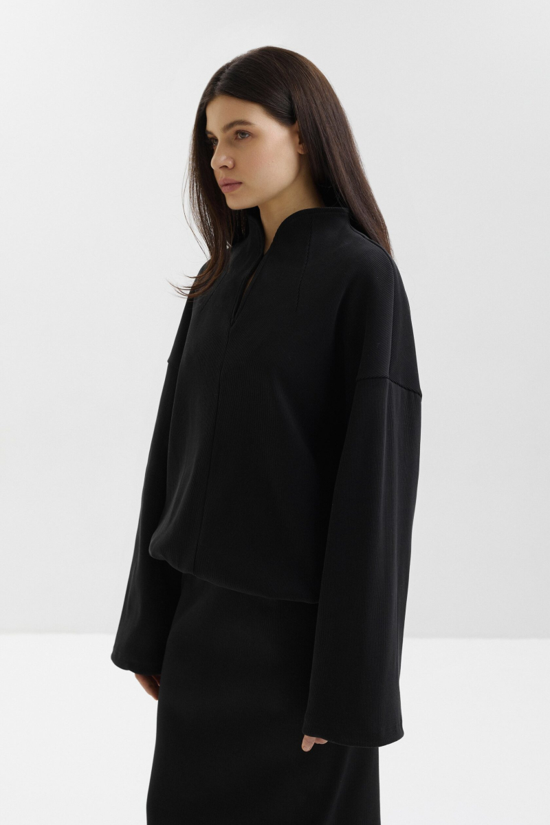 Свитшот с акцентным вырезом marte, цвет: Черный,  купить онлайн