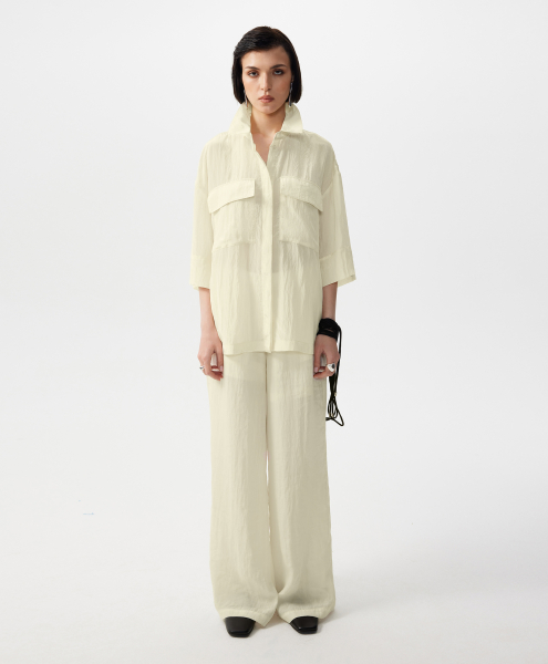 Блузка с коротким рукавом GLVR, цвет: Желтый, 126G24GAC2201 купить онлайн