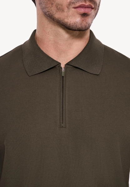 Мужской джемпер с воротником поло MUTED, цвет: Хаки/оливковый, 904463.MTSH0031_Khaki-olive купить онлайн
