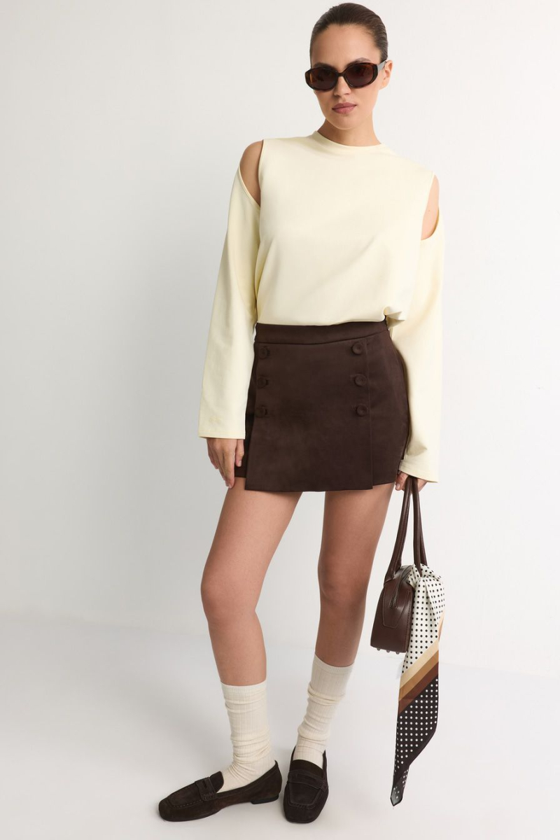 Лонгслив из смесового хлопка TOPTOP, цвет: Желтый, TT.025.12361.200 купить онлайн