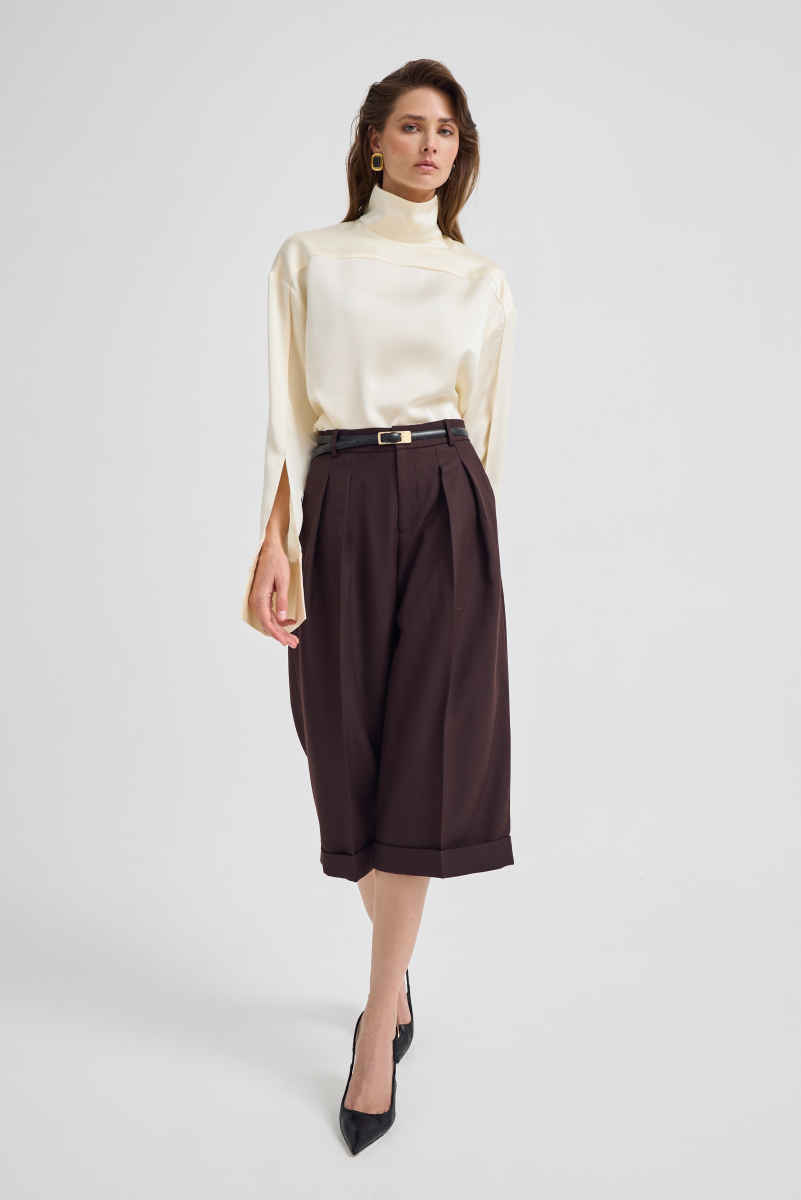 Блуза наоборот Shtripling, цвет: белый, SHRUB007MLK купить онлайн