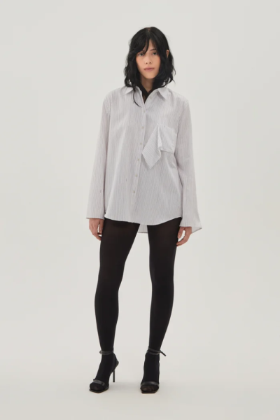 Рубашка мягкая в нарисованную полоску