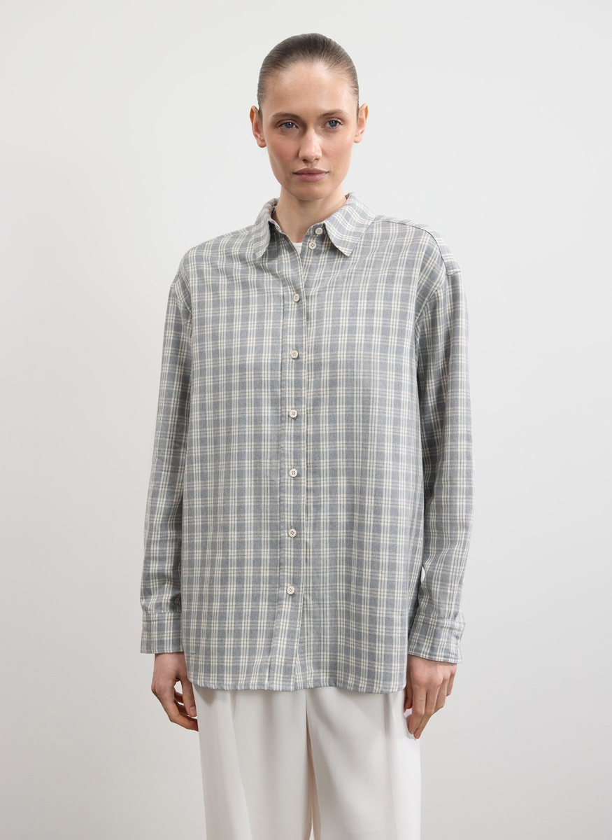 Рубашка в клетку из испанского хлопка