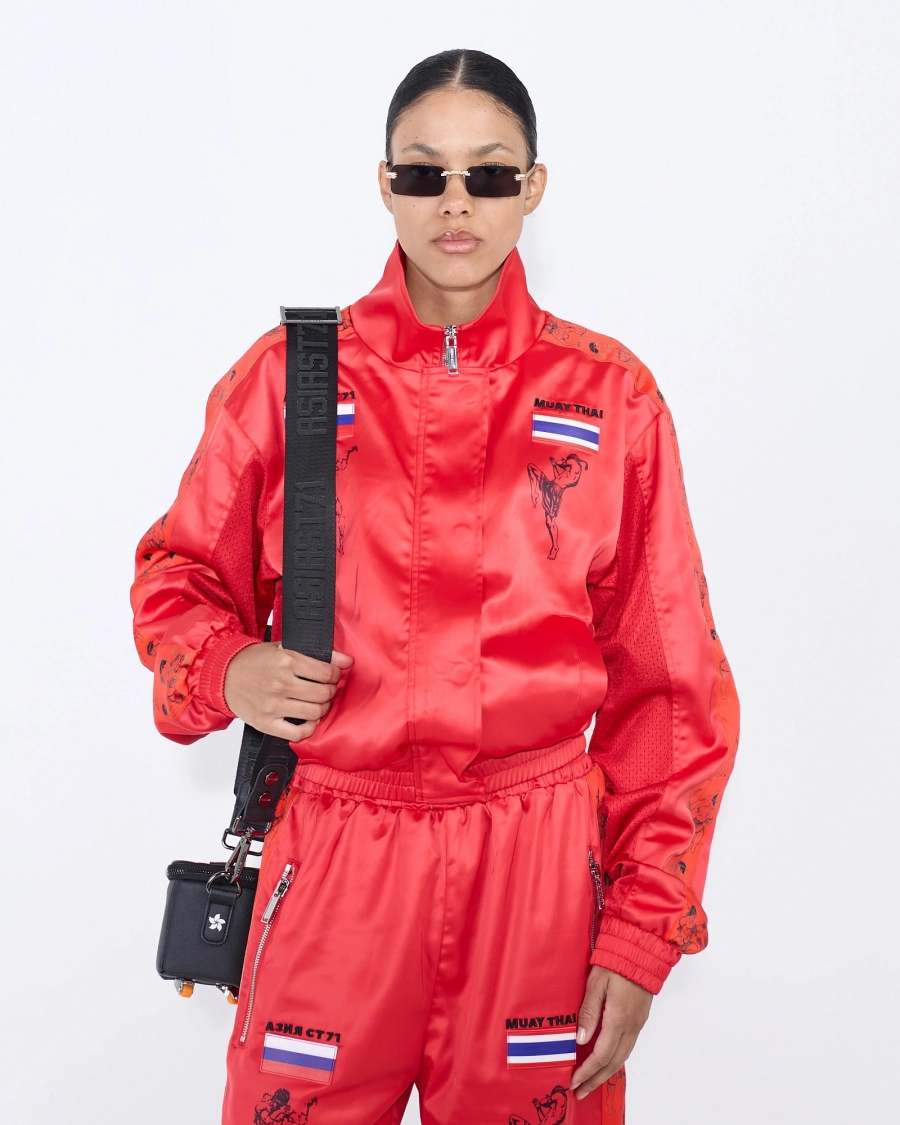 Костюм женский МУАЙ-ТАЙ ASIA ST 71, цвет: красный, Ast71.suit-Thai-w-red купить онлайн