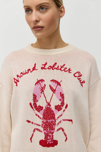 Джемпер Around лобстер клуб AROUND, цвет: бежевый,  купить онлайн