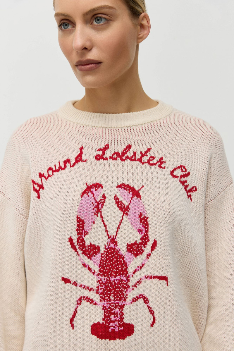 Джемпер Around лобстер клуб AROUND, цвет: бежевый,  купить онлайн