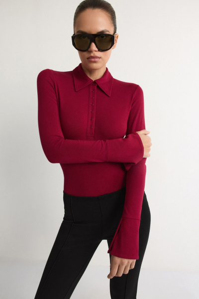 Боди на кнопках TOPTOP, цвет: Бордовый, TT.022.17925.330 купить онлайн