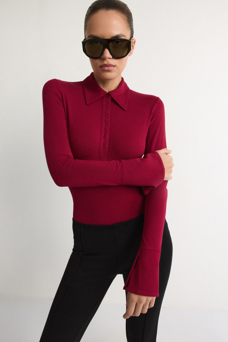 Боди на кнопках TOPTOP, цвет: Бордовый, TT.022.17925.330 купить онлайн
