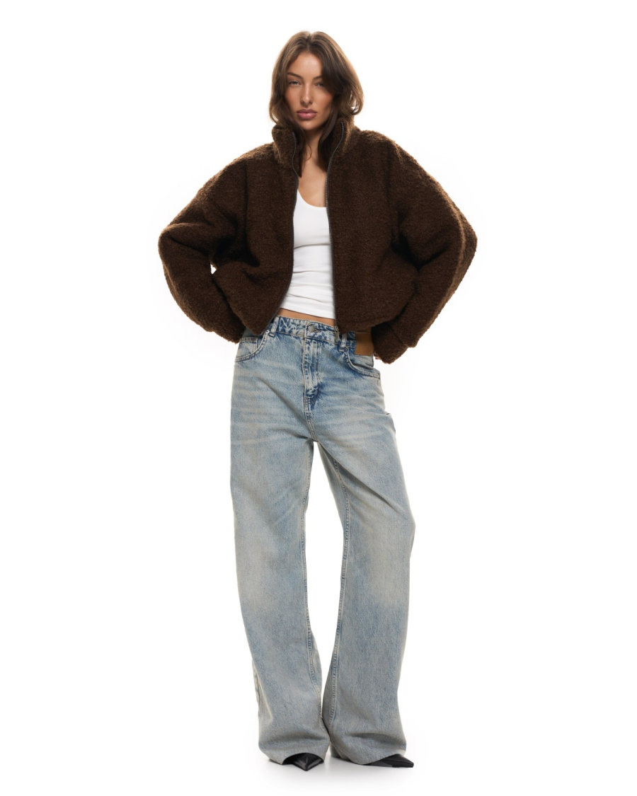 Бомбер из фактурной ткани Suborbia, цвет: коричневый, 005923 купить онлайн