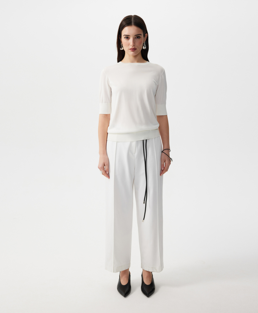 Брюки трикотажные средней посадки