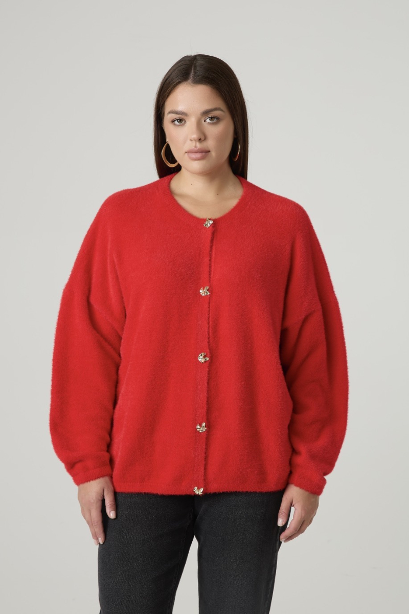 Кардиган вязаный на пуговицах "травка" Кардиган вязаный на пуговицах "травка"