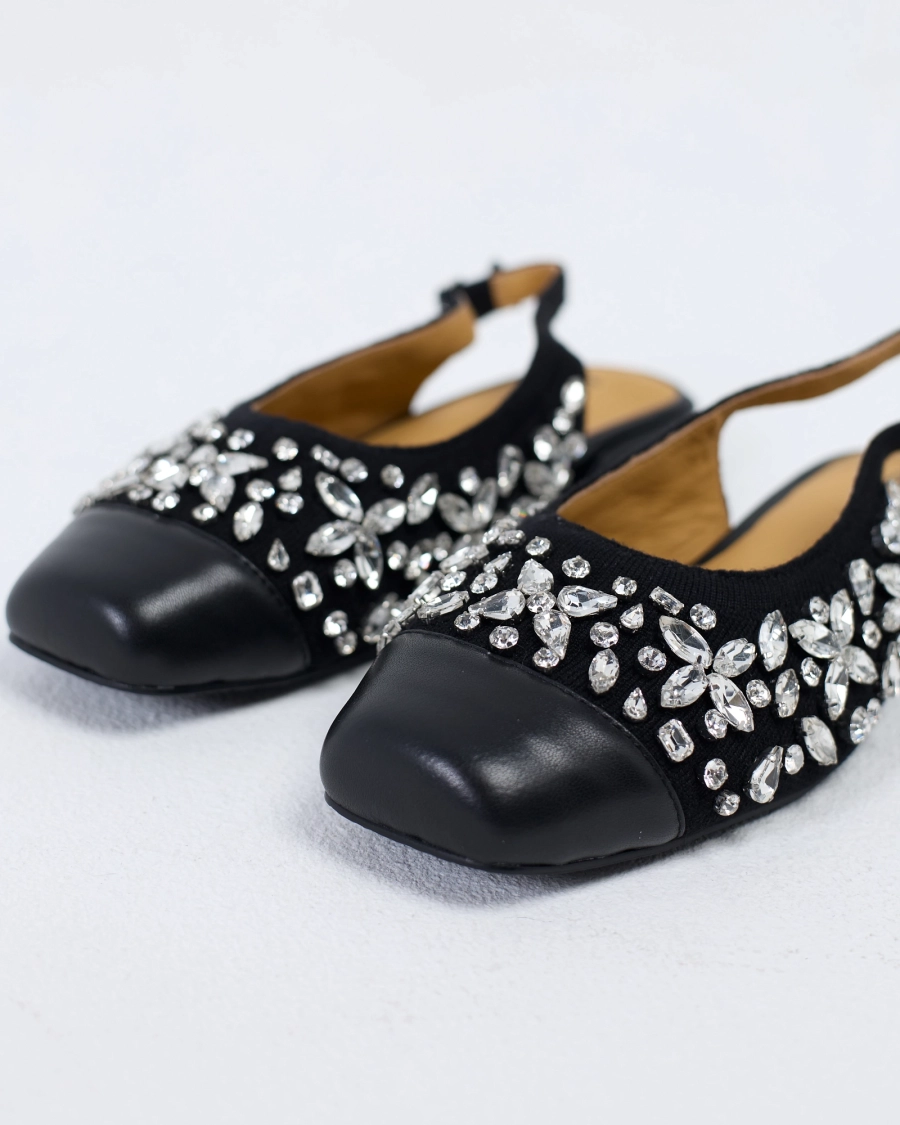 Туфли слингбэк Камни ASIA ST 71, цвет: Черный Ast71.Slingback-black купить онлайн