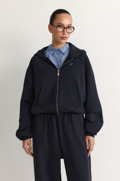 Худи из 100% хлопка TOPTOP, цвет: синий, TT.054.17670.620 купить онлайн