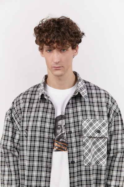 Рубашка клетка SCANDALIS, цвет: Черный, РК006а купить онлайн