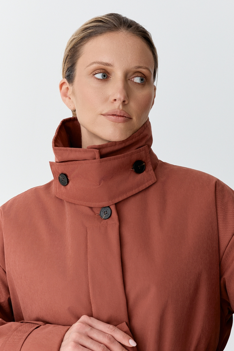 Пальто однобортное утепленное Ricoco, цвет: красный, 7012/1 купить онлайн