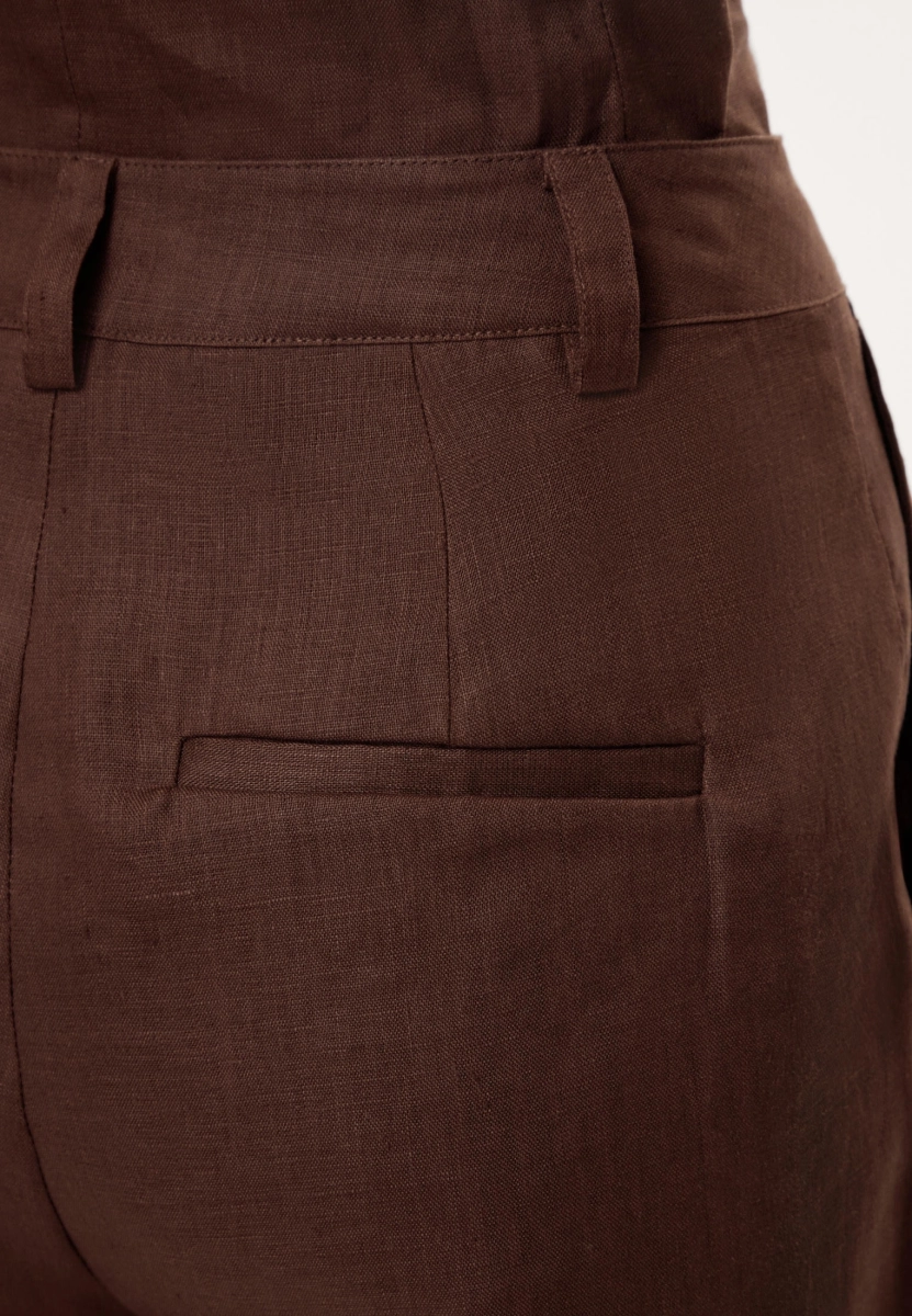 Женские шорты льняные MUTED, цвет: коричневый, 905310.WSHT0014_Brown купить онлайн
