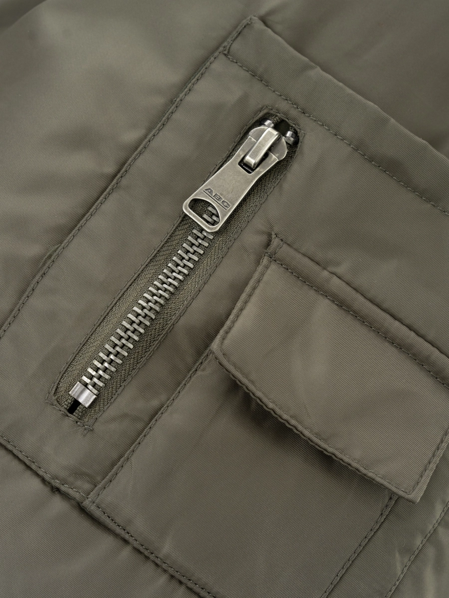 Бомбер с капюшоном ABC, цвет: хаки, 00-288 купить онлайн