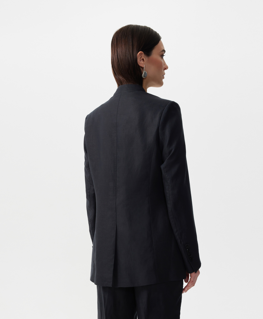 Пиджак полуприлегающего силуэта без воротника GLVR, цвет: Черный, 126G21GAC4811 купить онлайн