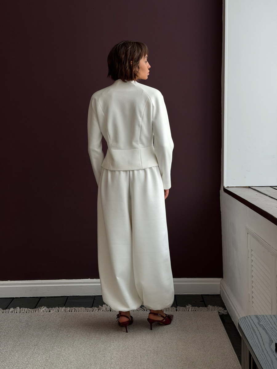 Брюки из замши GARCHIT, цвет: белый, GARZamBrMol купить онлайн