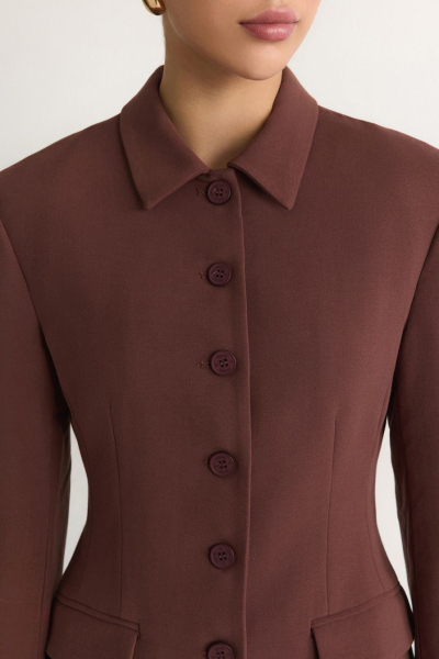 Платье-жакет из смесовой вискозы TOPTOP, цвет: коричневый, TT.010.18009.700 купить онлайн