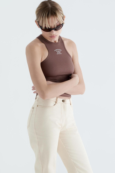 Майка женская CULTBASE, цвет: коричневый,  купить онлайн