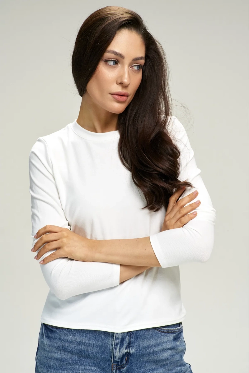 Лонгслив базовый Erist store, цвет: белый, НФ-00003133 купить онлайн