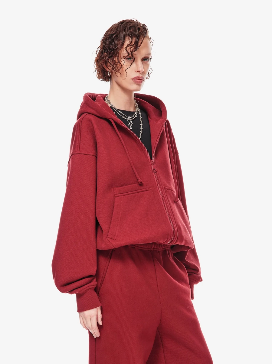 Хлопковый худи на молнии p.p.s., цвет: вишневый ликер, 0853.01.00.PNK купить онлайн Хлопковый худи на молнии p.p.s., цвет: вишневый ликер, 0853.01.00.PNK купить онлайн