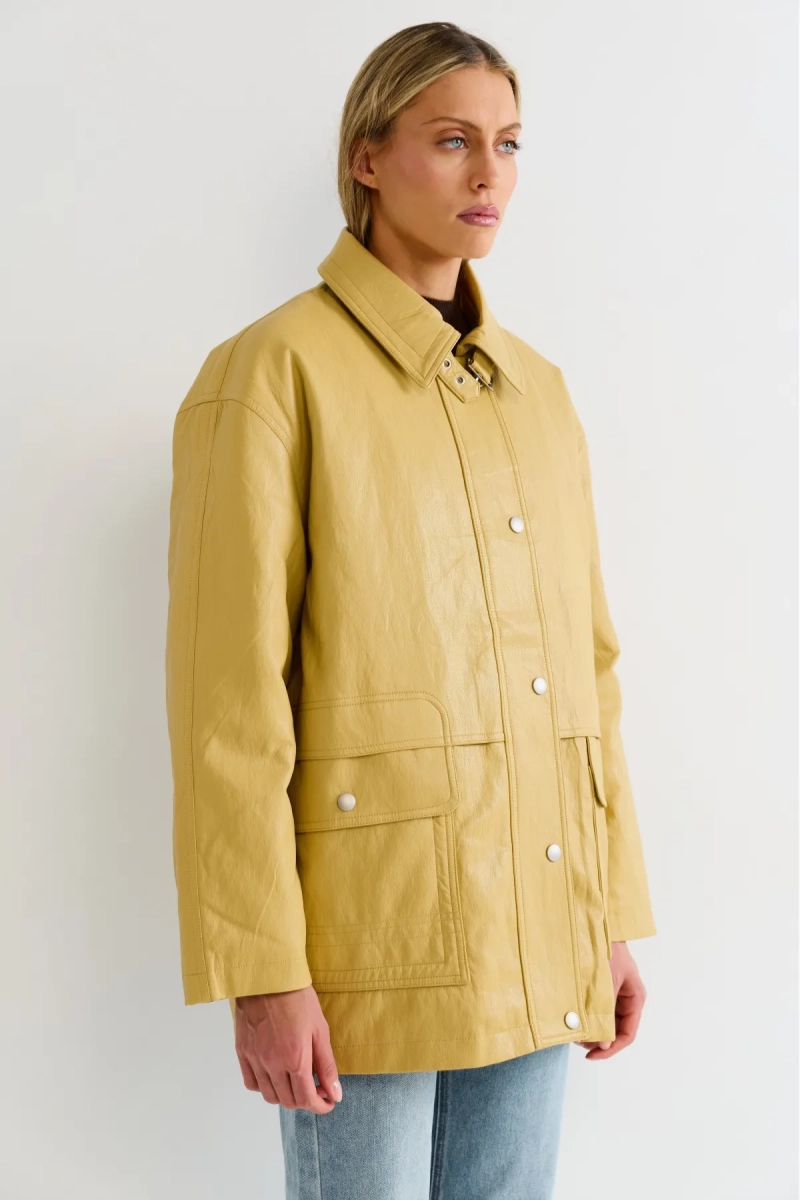 Утепленная парка из экокожи Erist store, цвет: Желтый, НФ-00003166 купить онлайн