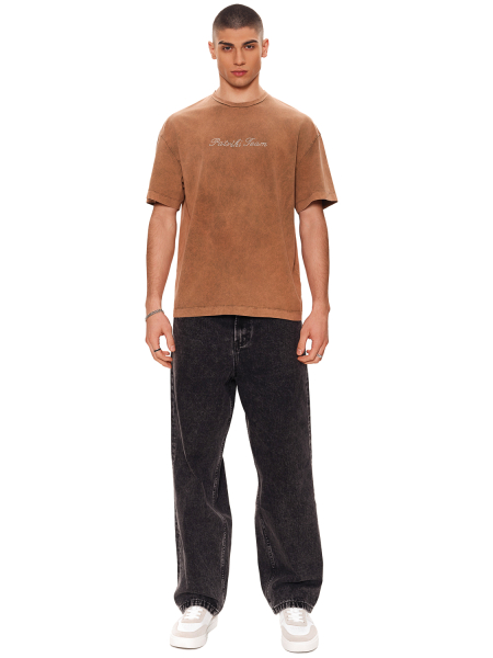 Футболка вареная оверсайз SODAMODA, цвет: коричневый, 13309 купить онлайн