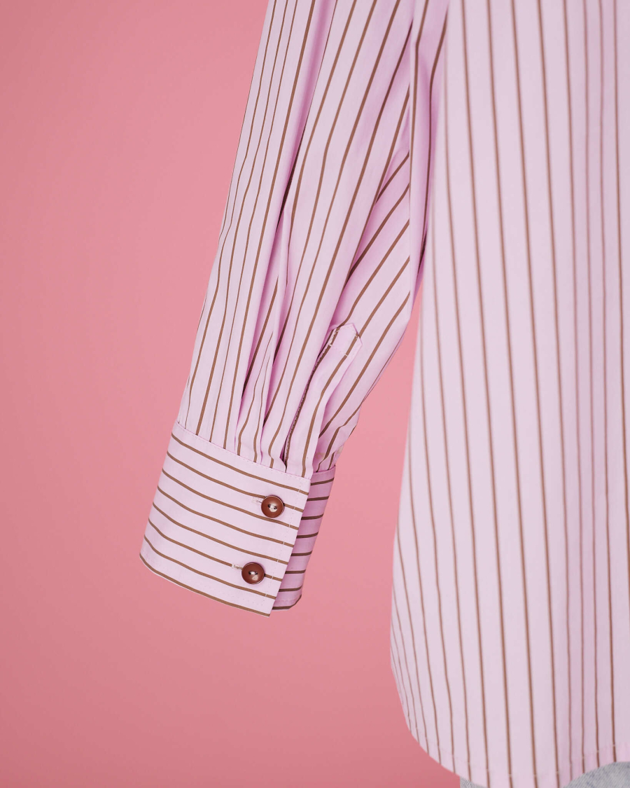 Рубашка макси оверсайз #19 TABOO, цвет: розовый, Rub19 купить онлайн