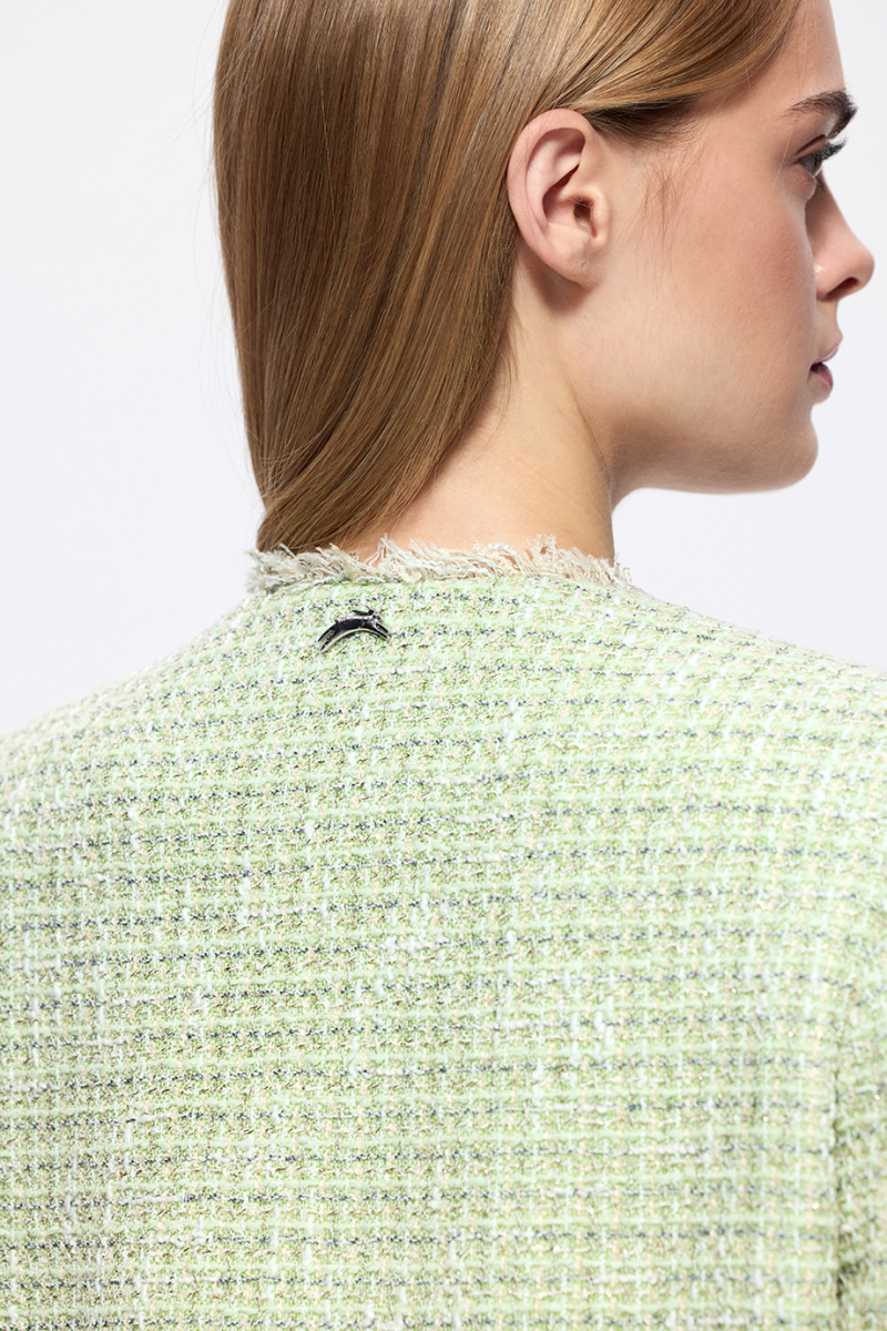 Жакет из твида DREAMS BY ALENA AKHMADULLINA, цвет: зеленый, 126102040204444/107000 купить онлайн