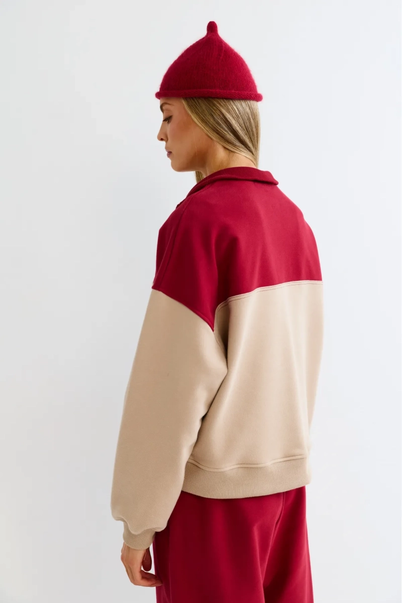 Анорак в контрастных цветах Erist store, цвет: красный, НФ-00003169 купить онлайн