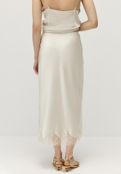 Юбка с кружевом AROUND, цвет: жемчужный, 2725_241VPE02 купить онлайн