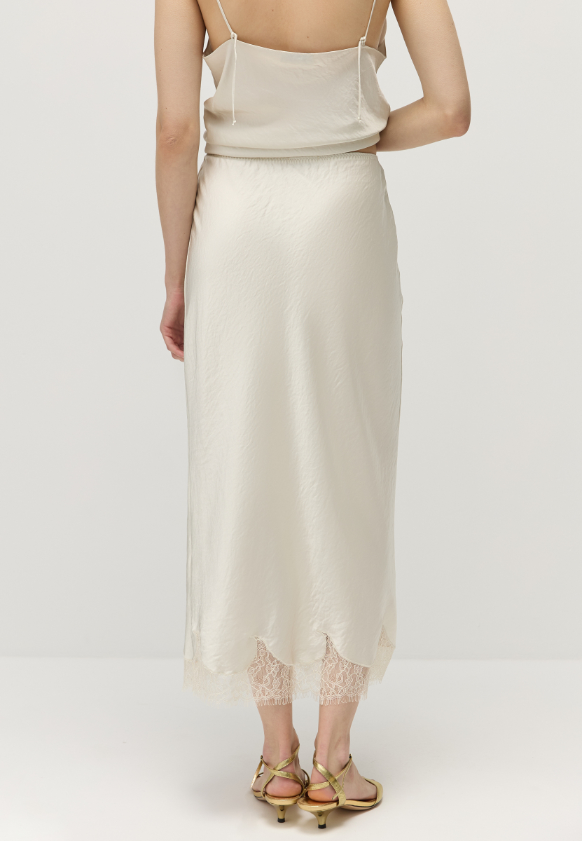 Юбка с кружевом AROUND, цвет: жемчужный, 2725_241VPE02 купить онлайн