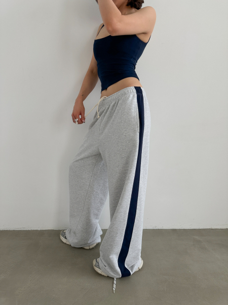 Широкие брюки MIARTLAND, цвет: меланж-синий, НФ-00000874 купить онлайн