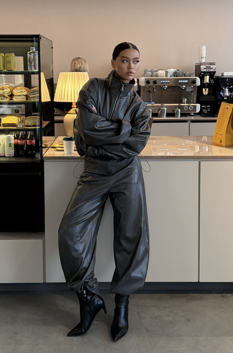 Куртка из экокожи (серая) Label .B, цвет: серый, Jc.01.4.41GR купить онлайн