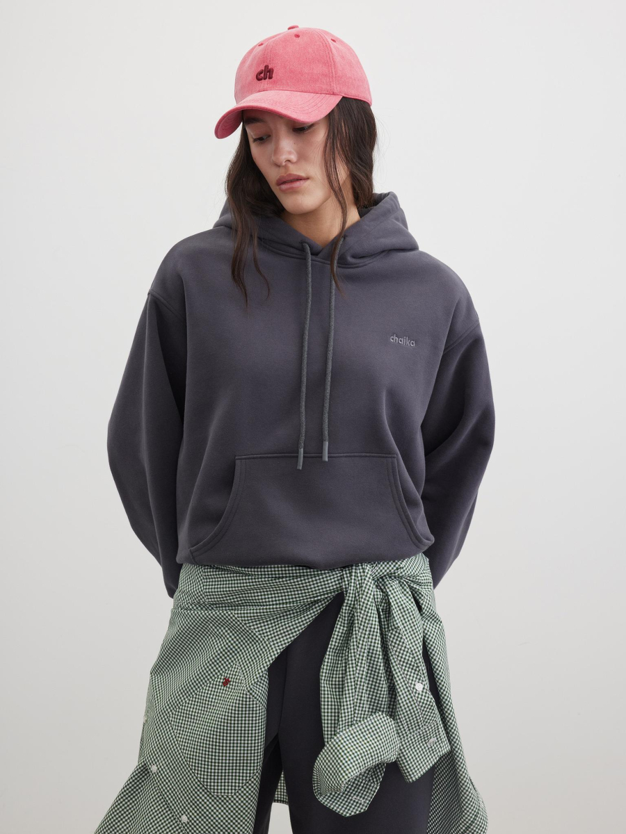 Утепленное худи с капюшоном Chaika, цвет: серый, AW25HO01-14 купить онлайн