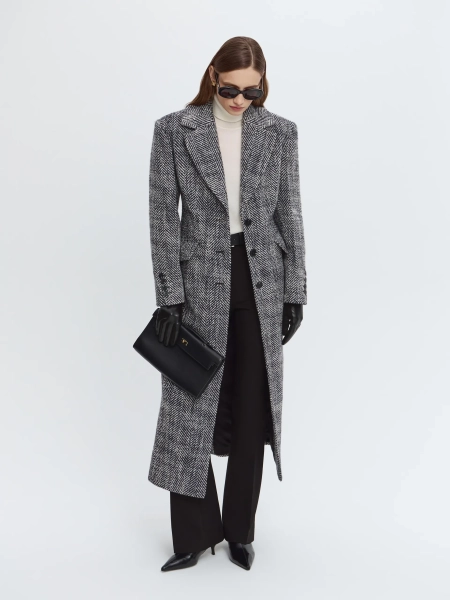 Пальто из шерсти ANNA PEKUN, цвет: Черный, 15.2573.901 купить онлайн