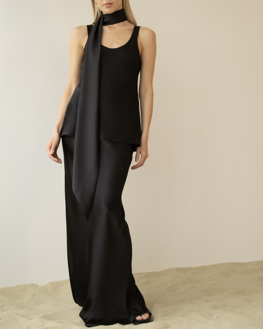 Юбка-макси НИ ИМЕНИ, НИ ПОХОЖИХ, цвет: Черный, 00-00000206 купить онлайн