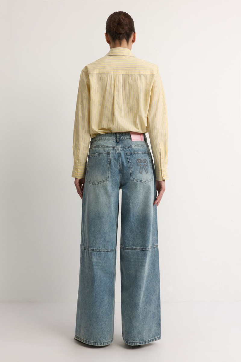 Широкие джинсы TOPTOP, цвет: голубой, TT.036.18482.600 купить онлайн