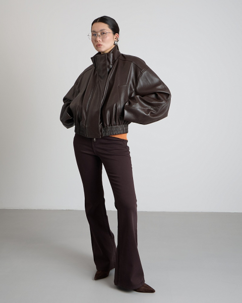 Бомбер из экокожи MIA AIM, цвет: коричневый, MIA747 купить онлайн