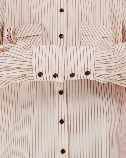 Рубашка макси оверсайз #34 TABOO, цвет: молочный, Rub34 купить онлайн