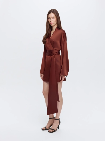 Платье-кимоно ANNA PEKUN, цвет: коричневый, 20.2230.700 купить онлайн