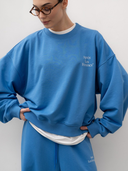 Свитшот объемный TRES, цвет: голубой, НФ-00002709 купить онлайн